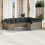 VidaXL vidaXL 10-tlg. Garten-Sofagarnitur mit Kissen Grau Poly Rattan 2