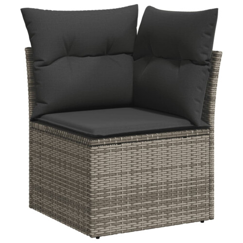 VidaXL vidaXL 12-tlg. Garten-Sofagarnitur mit Kissen Grau Poly Rattan 2
