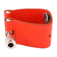 Sax Mouthpiece Ligature Red Leather Fastener and Screw Easy to Adjust AU