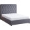 Seconique Madison 4ft6 Double Bed Frame - Grey Velvet Fabric 2