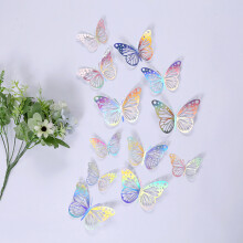 3D Butterfly Wall Decor 12 Pcs 3 Sizes, Butterfly Decorations for Birthday Party Cake Decorations Wedding Decor