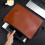 Waterproof A4 leather document bag blue brown green 1