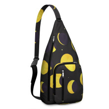 Nebula Pattern Travel Sling Pack - Water Resistant Anti-Theft Crossbody Bag for Commuters & Space Lovers