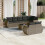 VidaXL vidaXL 9-tlg. Garten-Sofagarnitur mit Kissen Grau Poly Rattan 2