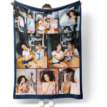 Couverture photo personnalisée 150 x 200 cm, collage de photos sur mesure