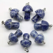 Crochadán Beacán Snoite Cloiche Nádúrtha Sodalite 20pcs