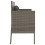 VidaXL vidaXL Gartenbank mit Kissen Grau Poly Rattan 5