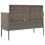 VidaXL vidaXL Gartenbank mit Kissen Grau Poly Rattan 6