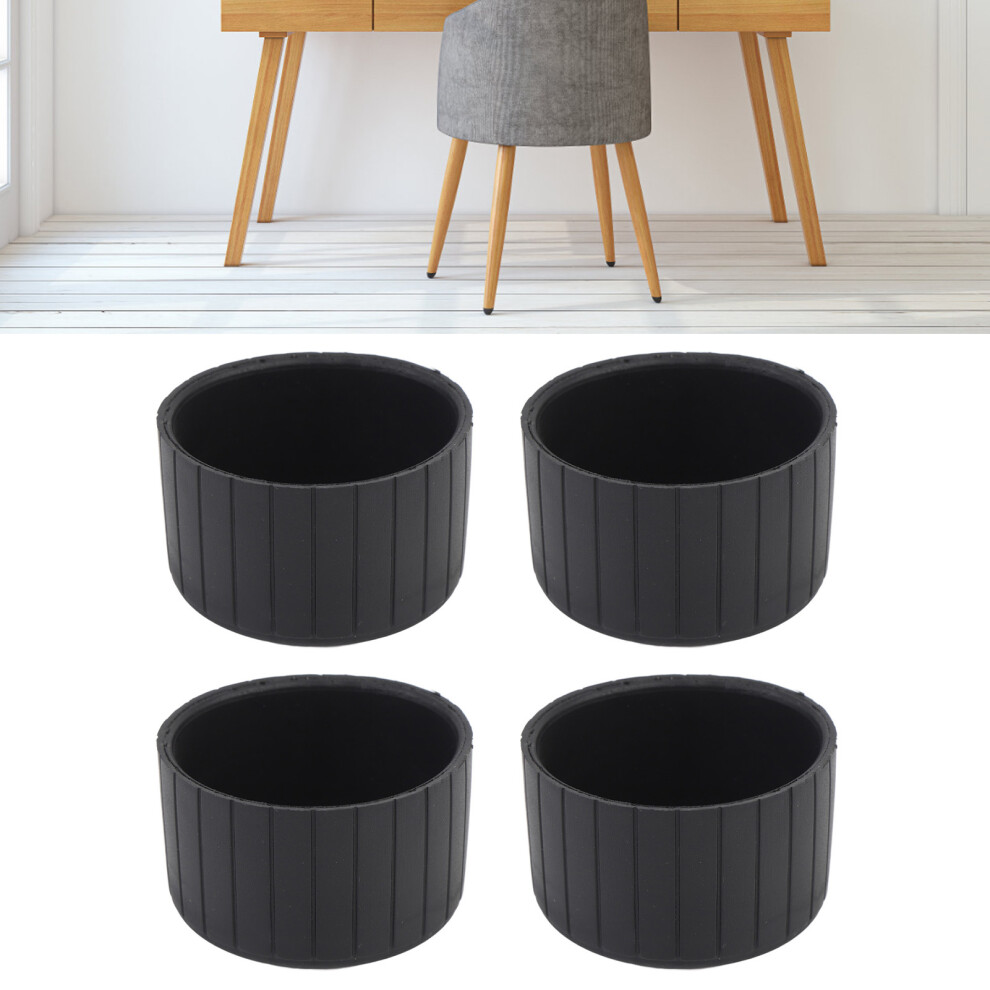4Pcs Plastic Chair Leg Floor Protectors 60Mm Anti Slip Cover 9331359075892