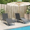 VidaXL vidaXL Sonnenliegen 2 Stk. mit Tisch Hellgrau Poly Rattan 2