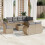 VidaXL vidaXL 9-tlg. Garten-Sofagarnitur mit Kissen Beige Poly Rattan 2