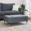 VidaXL vidaXL Fußhocker Dunkelgrau 77x55x31 cm Samt 3