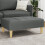VidaXL vidaXL Fußhocker Dunkelgrau 77x55x31 cm Stoff 2