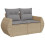 VidaXL vidaXL 7-tlg. Garten-Sofagarnitur mit Kissen Beige Poly Rattan 2