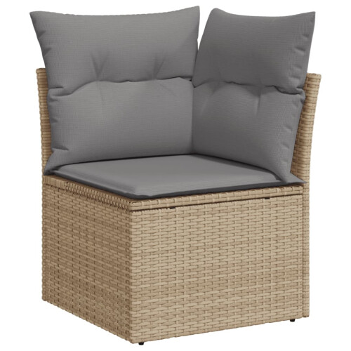 VidaXL vidaXL 7-tlg. Garten-Sofagarnitur mit Kissen Beige Poly Rattan 2