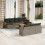 VidaXL vidaXL 11-tlg. Garten-Sofagarnitur mit Kissen Grau Poly Rattan 2