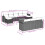 VidaXL vidaXL 11-tlg. Garten-Sofagarnitur mit Kissen Grau Poly Rattan 3