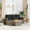 VidaXL vidaXL 4-tlg. Garten-Sofagarnitur mit Kissen Grau Poly Rattan 2
