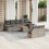 VidaXL vidaXL 10-tlg. Garten-Sofagarnitur mit Kissen Grau Poly Rattan 2