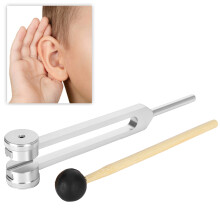 Silver Tuning Fork Hammer Set for Sound Healing & Therapy