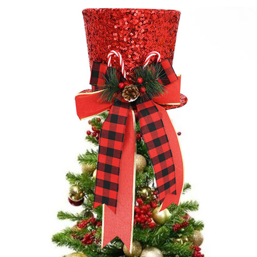Christmas Tree Topper Hat26x20cm Cloth & PP 1
