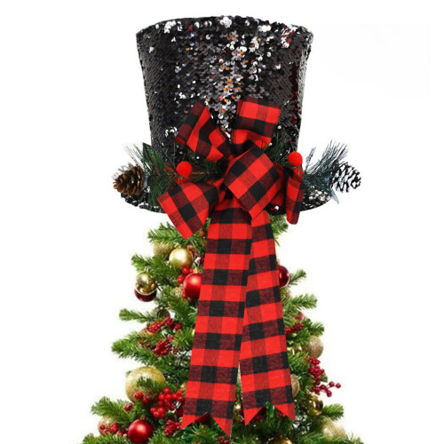 Christmas Tree Topper Hat26x20cm Cloth & PP 2
