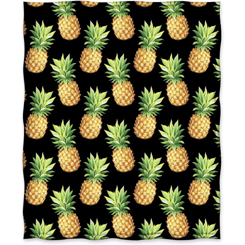 Plaid léger et chaud à motif ananas 152 x 203 cm 1