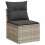 VidaXL vidaXL 10-tlg. Garten-Sofagarnitur mit Kissen Hellgrau Poly Rattan 4