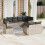 VidaXL vidaXL 8-tlg. Garten-Sofagarnitur mit Kissen Hellgrau Poly Rattan 2