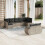 VidaXL vidaXL 9-tlg. Garten-Sofagarnitur mit Kissen Hellgrau Poly Rattan 2