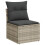 VidaXL vidaXL 9-tlg. Garten-Sofagarnitur mit Kissen Hellgrau Poly Rattan 3