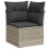VidaXL vidaXL 9-tlg. Garten-Sofagarnitur mit Kissen Hellgrau Poly Rattan 4