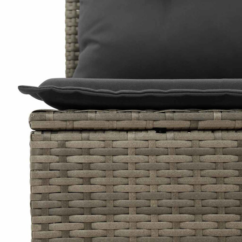 VidaXL vidaXL 7-tlg. Garten-Sofagarnitur mit Kissen Hellgrau Poly Rattan 2