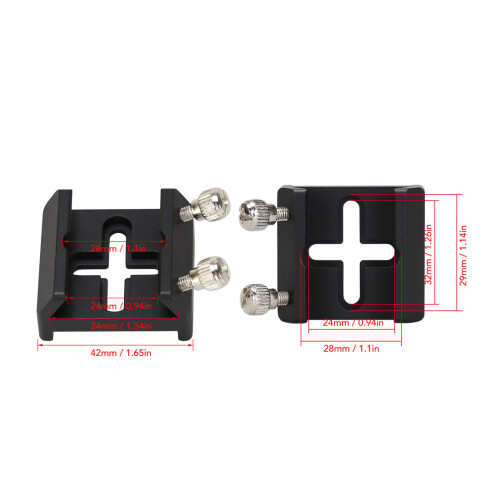 Montagebasis für C8/C8HD/C11HD/C925, anodisiert 24 mm 1