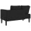 VidaXL vidaXL Chaiselongue mit Kissen Schwarz Samt 5