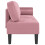 VidaXL vidaXL Chaiselongue mit Kissen Rosa Samt 4