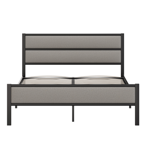 (Small Double) Snuggle Beds Nova Black Metal Upholstered Bed Frame 2