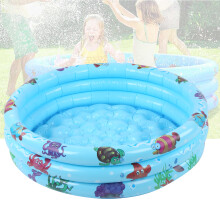 Round Blue Inflatable Baby Pool, 120cm/47.2in PVC Water Play Pool
