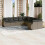 VidaXL vidaXL 10-tlg. Garten-Sofagarnitur mit Kissen Hellgrau Poly Rattan 2