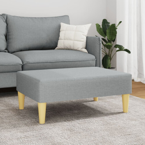 VidaXL vidaXL Fußhocker Hellgrau 77x55x31 cm Stoff 2