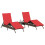 VidaXL vidaXL Sonnenliegen 2 Stk. mit Tisch Braun Poly Rattan 3