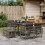 VidaXL vidaXL Garden Dining Set | Grey, Dark Grey, Black 2