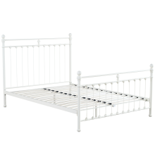 (King, Cream) Snuggle Beds Aria Classic Metal Bed Frame