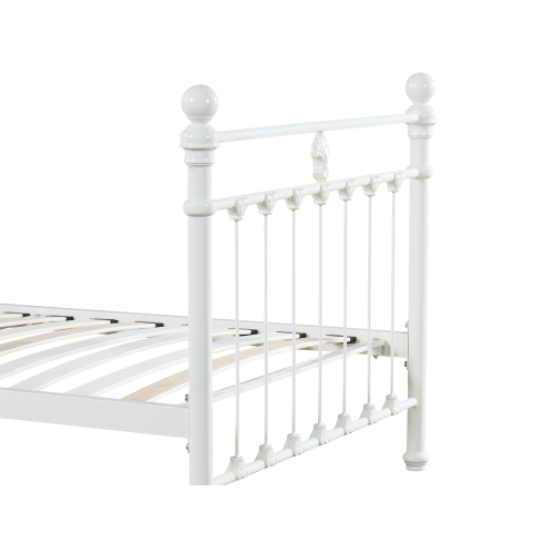 (Single, Cream) Snuggle Beds Aria Classic Metal Bed Frame 2