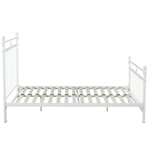 (King, Cream) Snuggle Beds Aria Classic Metal Bed Frame 1