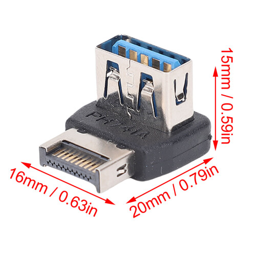 PH741A Typ E USB 3.2 90 Adapter Vorderseite 10 Gbps 1