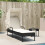 VidaXL vidaXL Sonnenliege mit Dach Schwarz Poly Rattan 3
