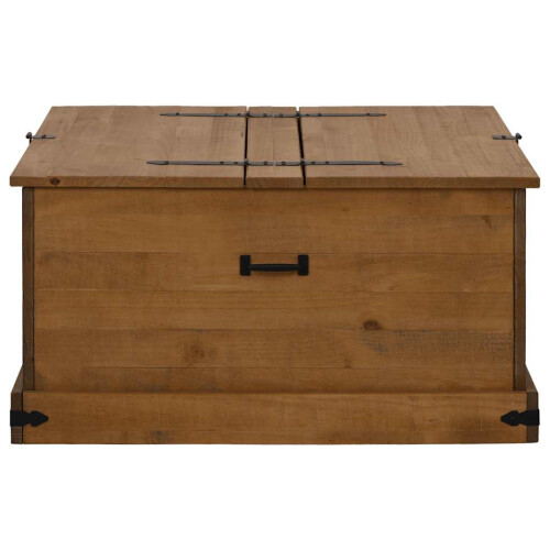 VidaXL vidaXL Storage Chest HALDEN 91x91x47 cm Solid Wood Pine 2