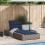 VidaXL vidaXL Sonnenliege mit schwebender Auflage Grau Poly Rattan 2