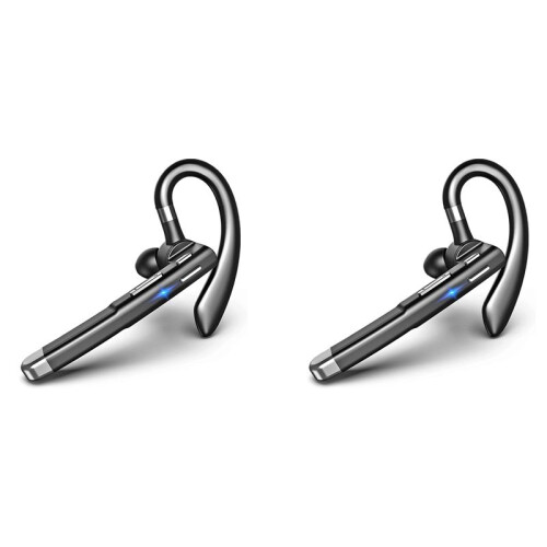 2X Wireless  Headset Hands Free Single Ear Headphone Noise Cancelling Microphone for Office/Driving A